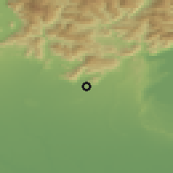 Shaded relief of the 51 km around Rezzato, drawn from the GMTED2010 grid