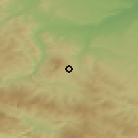 Shaded relief of the 53 km around Rionero in Vulture, drawn from the GMTED2010 grid