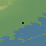 Shaded relief of the 51 km around Roncade, drawn from the GMTED2010 grid