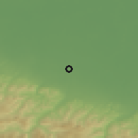 Shaded relief of the 52 km around Rubiera, drawn from the GMTED2010 grid