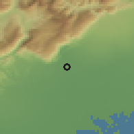 Shaded relief of the 51 km around Sacile, drawn from the GMTED2010 grid