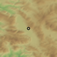 Shaded relief of the 53 km around Sala Consilina, drawn from the GMTED2010 grid