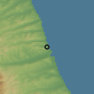 Shaded relief of the 52 km around San Benedetto del Tronto, drawn from the GMTED2010 grid