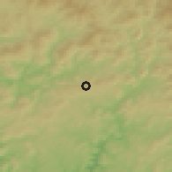 Shaded relief of the 54 km around San Cataldo, drawn from the GMTED2010 grid