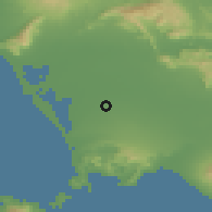 Shaded relief of the 53 km around San Cipriano d'Aversa, drawn from the GMTED2010 grid