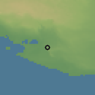 Shaded relief of the 53 km around San Giorgio Ionico, drawn from the GMTED2010 grid
