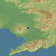 Shaded relief of the 53 km around San Giuseppe Vesuviano, drawn from the GMTED2010 grid