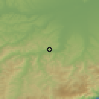Shaded relief of the 52 km around Acqui Terme, drawn from the GMTED2010 grid