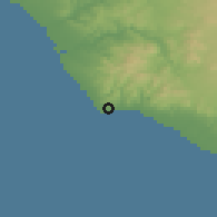 Shaded relief of the 53 km around Santa Marinella, drawn from the GMTED2010 grid