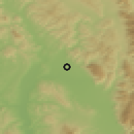 Shaded relief of the 52 km around Bastia Umbra, drawn from the GMTED2010 grid