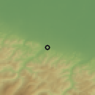 Shaded relief of the 52 km around Sassuolo, drawn from the GMTED2010 grid