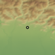 Shaded relief of the 51 km around Seriate, drawn from the GMTED2010 grid