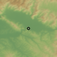 Shaded relief of the 52 km around Signa, drawn from the GMTED2010 grid