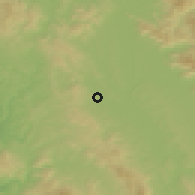 Shaded relief of the 52 km around Sinalunga, drawn from the GMTED2010 grid