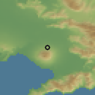 Shaded relief of the 53 km around Somma Vesuviana, drawn from the GMTED2010 grid