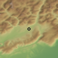 Shaded relief of the 51 km around Belluno, drawn from the GMTED2010 grid