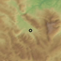 Shaded relief of the 53 km around Sulmona, drawn from the GMTED2010 grid