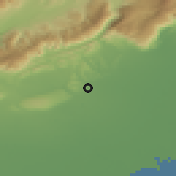 Shaded relief of the 51 km around Susegana, drawn from the GMTED2010 grid