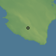 Shaded relief of the 53 km around Taurisano, drawn from the GMTED2010 grid