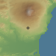 Shaded relief of the 54 km around Belpasso, drawn from the GMTED2010 grid