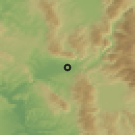 Shaded relief of the 52 km around Terni, drawn from the GMTED2010 grid