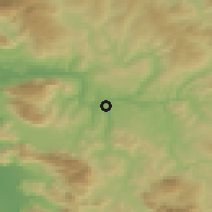 Shaded relief of the 53 km around Benevento, drawn from the GMTED2010 grid