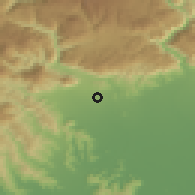 Shaded relief of the 51 km around Thiene, drawn from the GMTED2010 grid