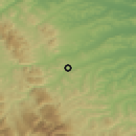Shaded relief of the 52 km around Tolentino, drawn from the GMTED2010 grid
