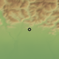 Shaded relief of the 51 km around Bergamo, drawn from the GMTED2010 grid