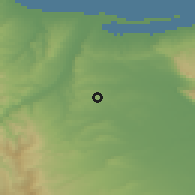 Shaded relief of the 53 km around Torremaggiore, drawn from the GMTED2010 grid