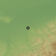 Shaded relief of the 52 km around Tortona, drawn from the GMTED2010 grid