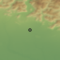 Shaded relief of the 51 km around Travagliato, drawn from the GMTED2010 grid