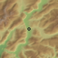 Shaded relief of the 51 km around Trento, drawn from the GMTED2010 grid