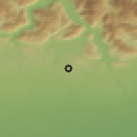 Shaded relief of the 51 km around Besana in Brianza, drawn from the GMTED2010 grid