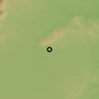 Shaded relief of the 52 km around Trofarello, drawn from the GMTED2010 grid