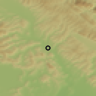 Shaded relief of the 52 km around Umbertide, drawn from the GMTED2010 grid