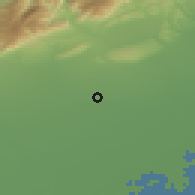 Shaded relief of the 51 km around Vedelago, drawn from the GMTED2010 grid