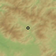 Shaded relief of the 52 km around Bibbiena, drawn from the GMTED2010 grid