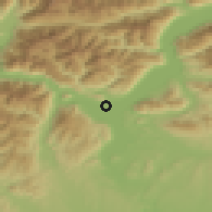 Shaded relief of the 51 km around Verbania, drawn from the GMTED2010 grid