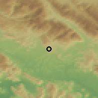 Shaded relief of the 53 km around Veroli, drawn from the GMTED2010 grid