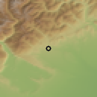 Shaded relief of the 51 km around Biella, drawn from the GMTED2010 grid