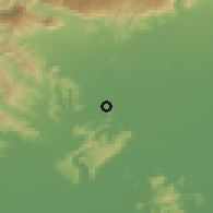 Shaded relief of the 51 km around Vicenza, drawn from the GMTED2010 grid