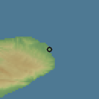 Shaded relief of the 53 km around Vieste, drawn from the GMTED2010 grid