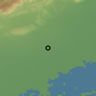Shaded relief of the 51 km around Villorba, drawn from the GMTED2010 grid