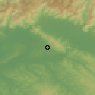 Shaded relief of the 52 km around Vinci, drawn from the GMTED2010 grid