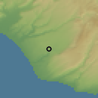 Shaded relief of the 54 km around Vittoria, drawn from the GMTED2010 grid