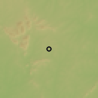 Shaded relief of the 60 km around Bondoukou, drawn from the GMTED2010 grid