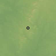 Shaded relief of the 60 km around Bongouanou, drawn from the GMTED2010 grid