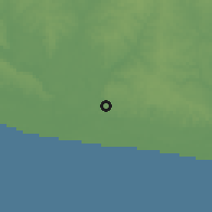 Shaded relief of the 60 km around Bonoua, drawn from the GMTED2010 grid