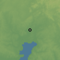 Shaded relief of the 60 km around Aboisso, drawn from the GMTED2010 grid